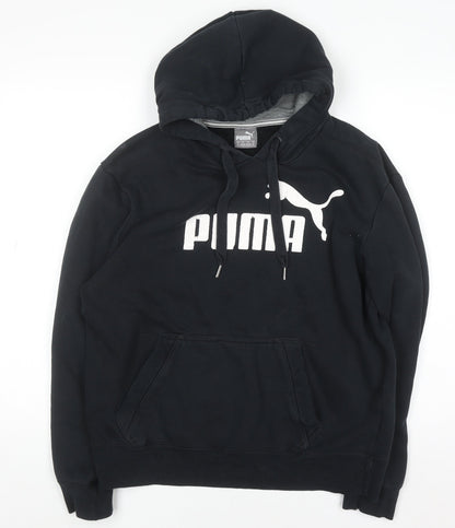 Mens UK Size M PUMA Black Pullover Hoodie