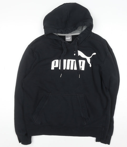 Mens UK Size M PUMA Black Pullover Hoodie