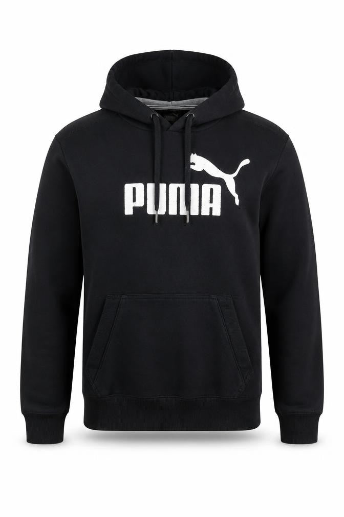 Mens UK Size M PUMA Black Pullover Hoodie