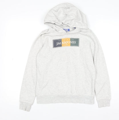 Boys UK Size 12 Years JACK & JONES Grey Pullover Hoodie
