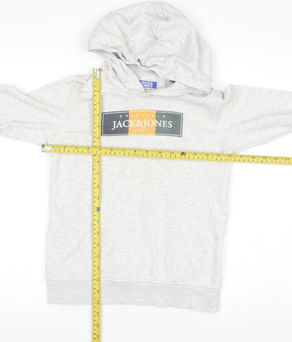 Boys UK Size 12 Years JACK & JONES Grey Pullover Hoodie