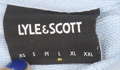 Mens UK Size M Lyle & Scott Blue Pullover Hoodie