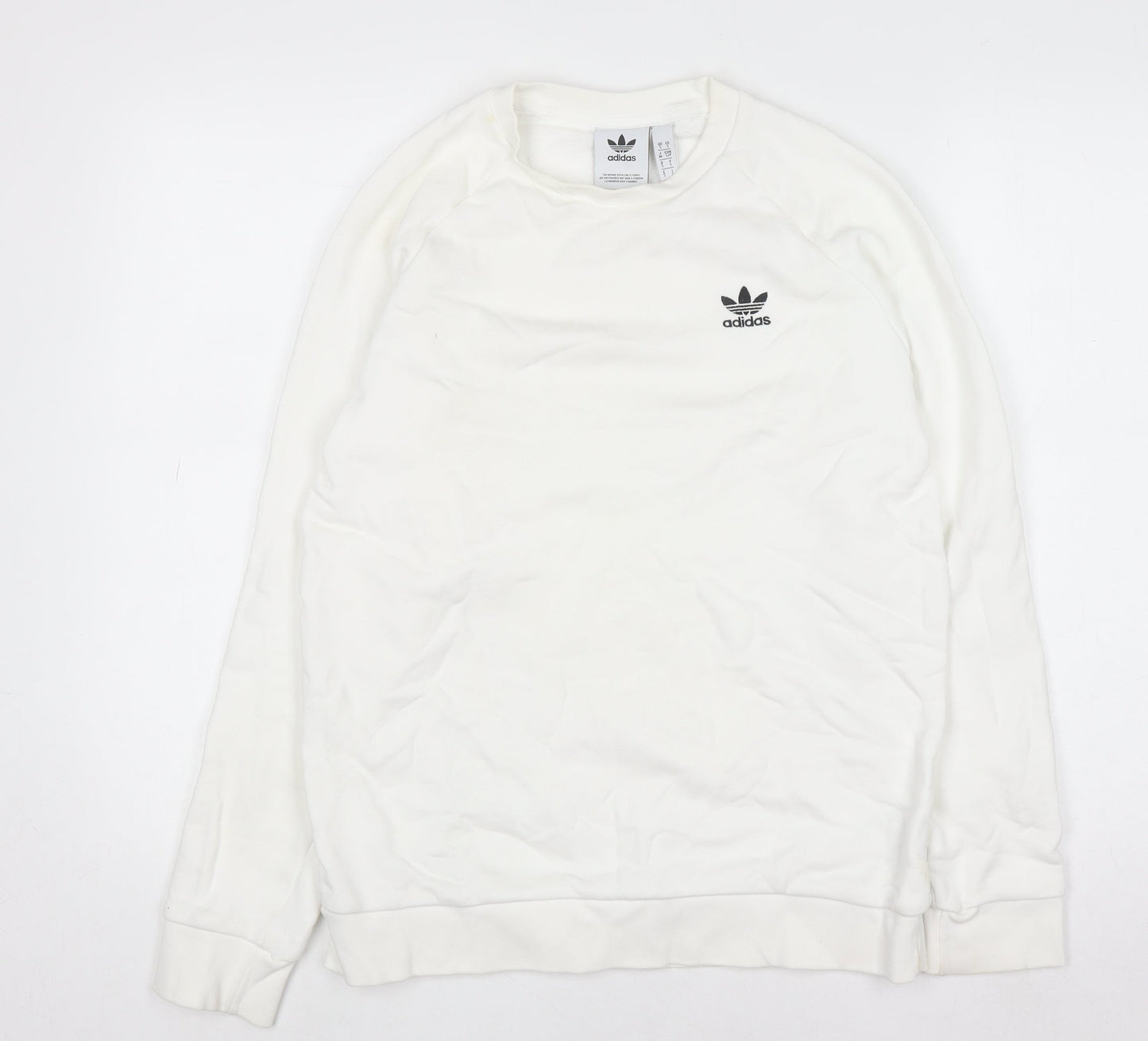 Mens UK Size S adidas White Pullover Sweatshirt