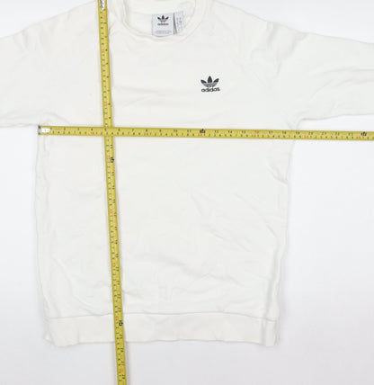 Mens UK Size S adidas White Pullover Sweatshirt