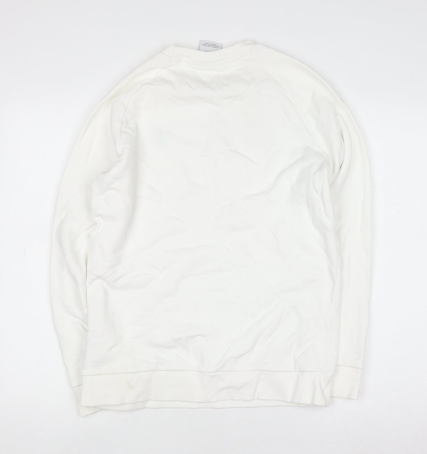 Mens UK Size S adidas White Pullover Sweatshirt