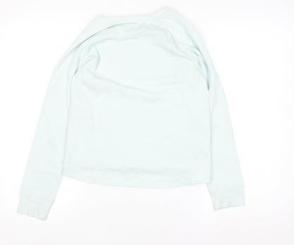 GAP Kids Girls Blue Rainbow Sweatshirt XL 12-13 Years Cotton Blend Zip Detail