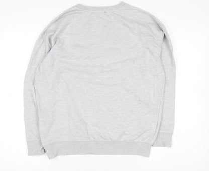 Womens UK Size S New Look Grey Pullover Sweatshirt