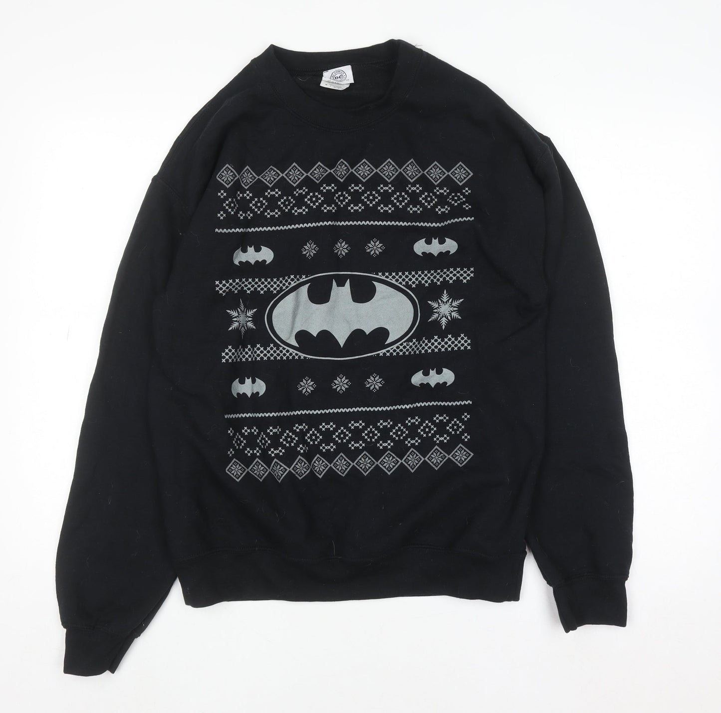 Mens UK Size M DC Comics Originals Black Pullover Sweatshirt