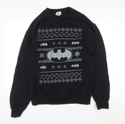 Mens UK Size M DC Comics Originals Black Pullover Sweatshirt