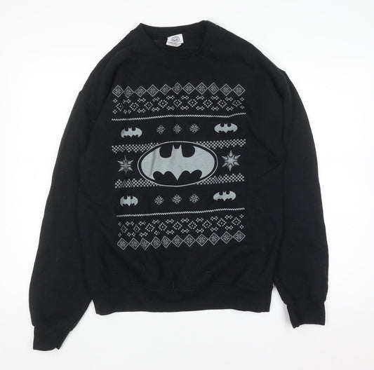 Mens UK Size M DC Comics Originals Black Pullover Sweatshirt