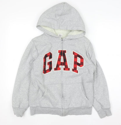 Boys UK Size 12-13 Years Gap Grey Full Zip Hoodie