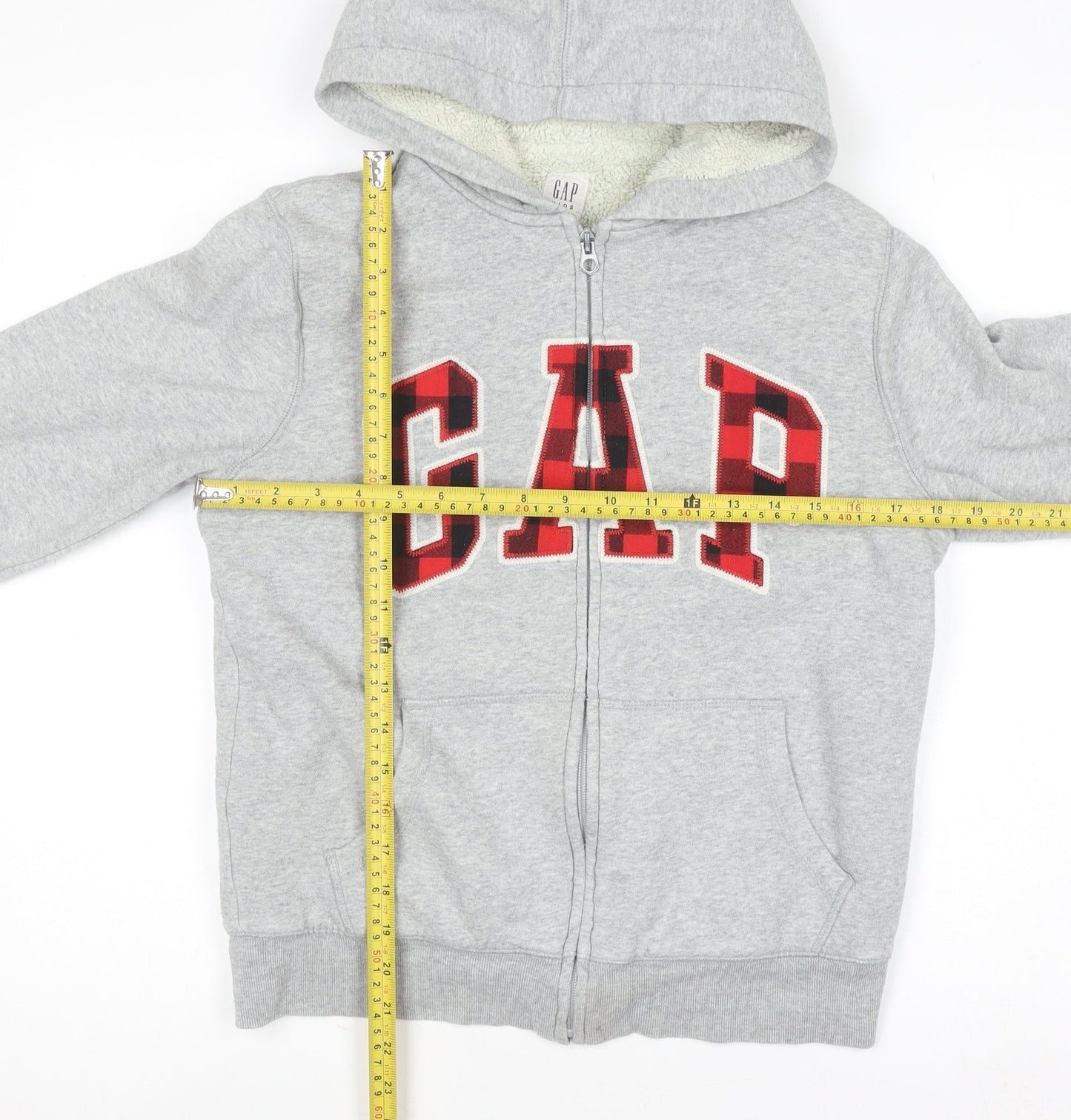 Boys UK Size 12-13 Years Gap Grey Full Zip Hoodie