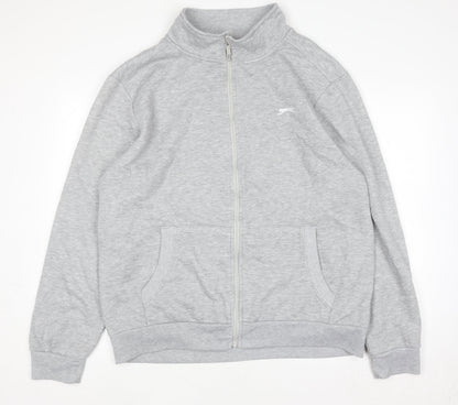Mens UK Size 2XL Slazenger Grey Full Zip Sweatshirt