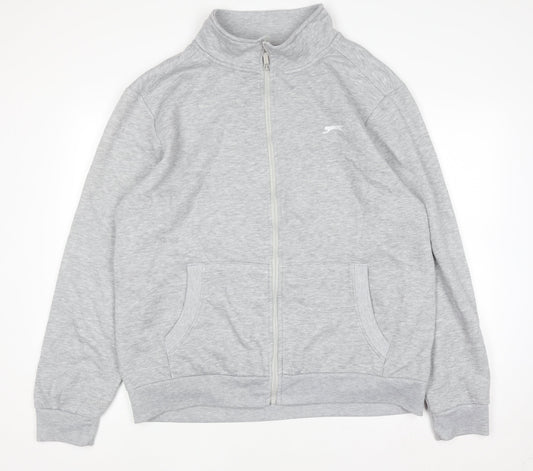 Mens UK Size 2XL Slazenger Grey Full Zip Sweatshirt