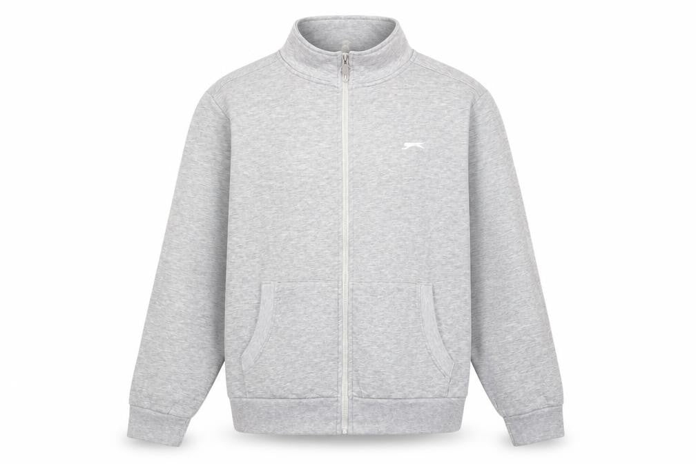 Mens UK Size 2XL Slazenger Grey Full Zip Sweatshirt
