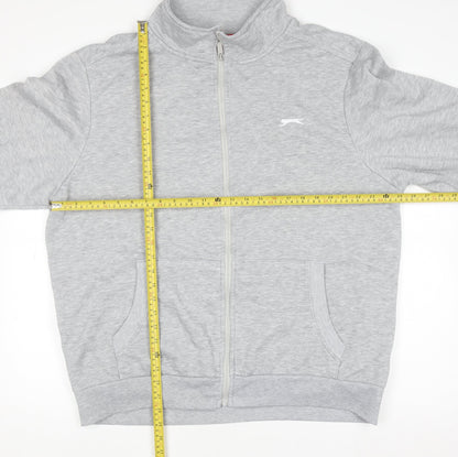 Mens UK Size 2XL Slazenger Grey Full Zip Sweatshirt
