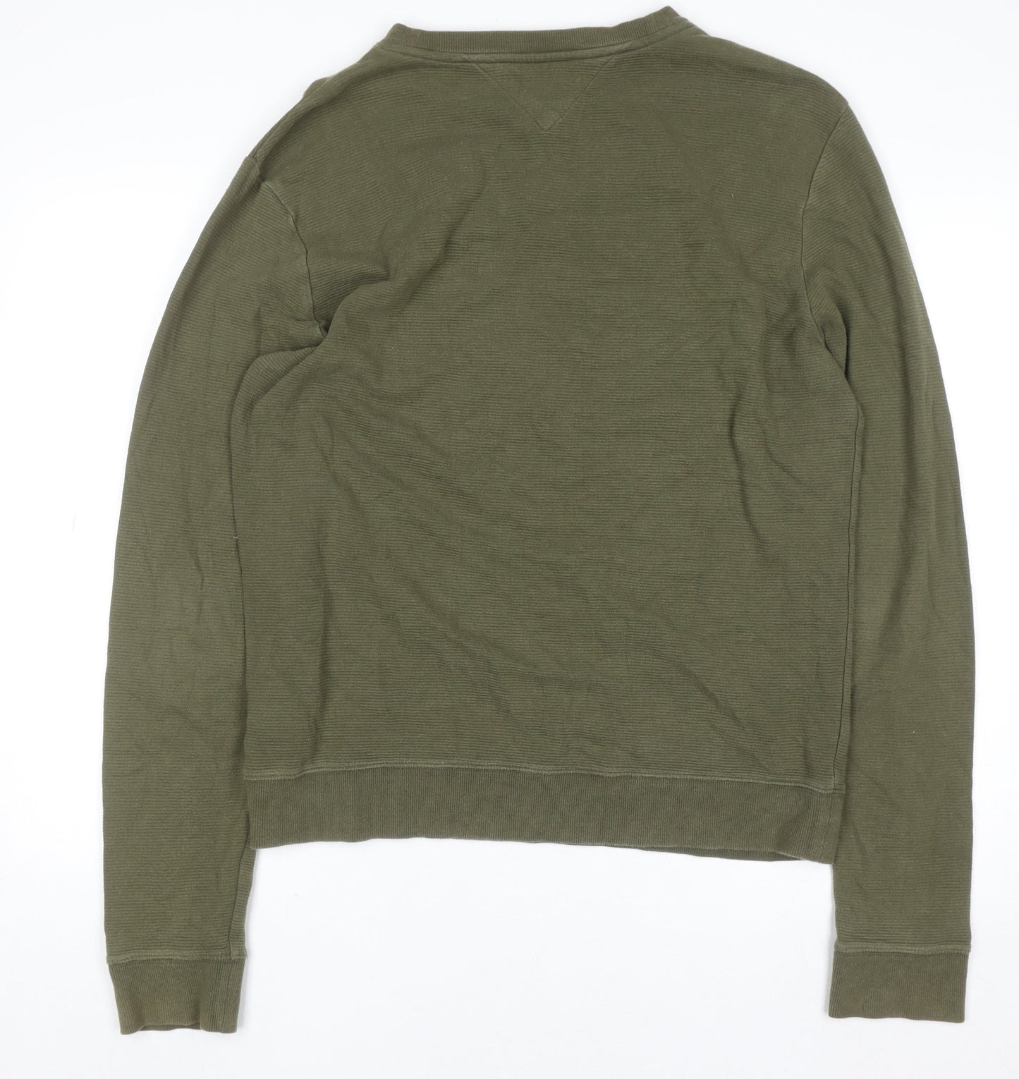 Mens UK Size L Tommy Hilfiger Green Pullover Sweatshirt