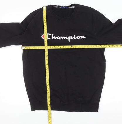 Mens UK Size M Champion Black Pullover Sweatshirt