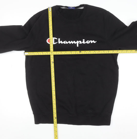 Mens UK Size M Champion Black Pullover Sweatshirt