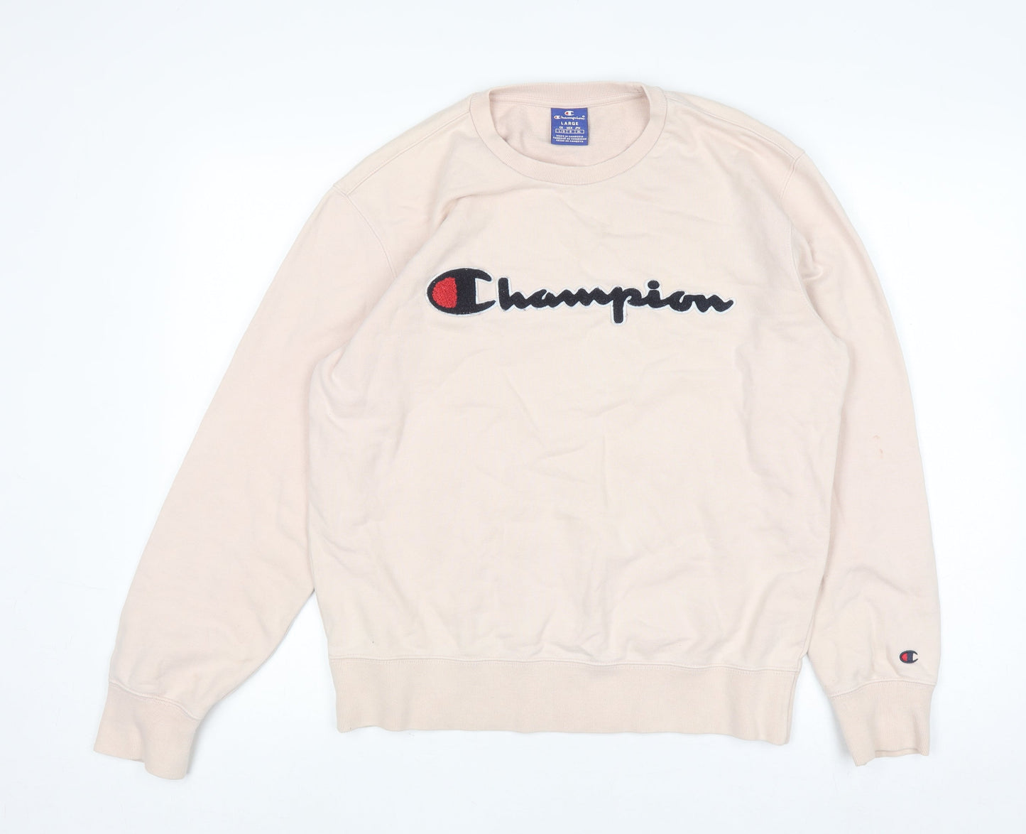 Womens UK Size L Champion Beige Pullover Sweatshirt