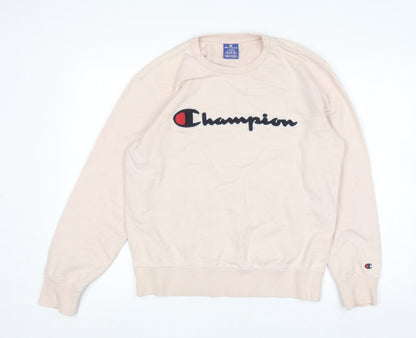 Womens UK Size L Champion Beige Pullover Sweatshirt