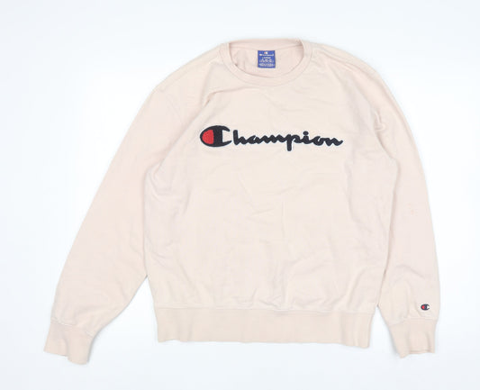 Womens UK Size L Champion Beige Pullover Sweatshirt
