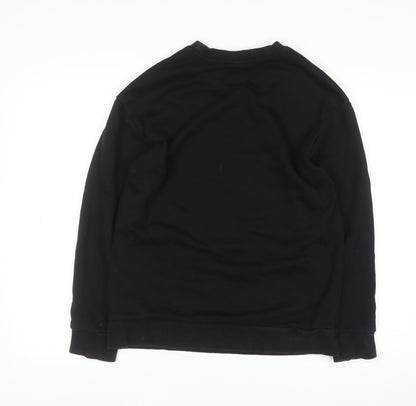 Womens UK Size M Street Fashion Black Pullover Sweatshirt