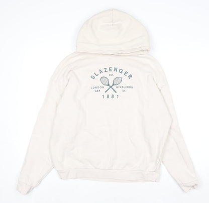 Womens UK Size 10 Slazenger Beige Pullover Hoodie