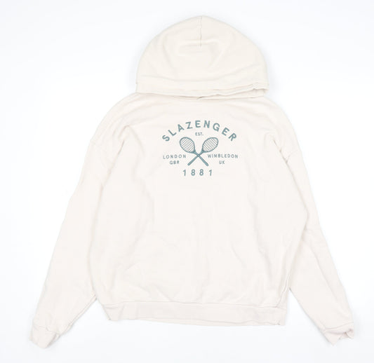 Womens UK Size 10 Slazenger Beige Pullover Hoodie