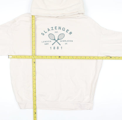 Womens UK Size 10 Slazenger Beige Pullover Hoodie