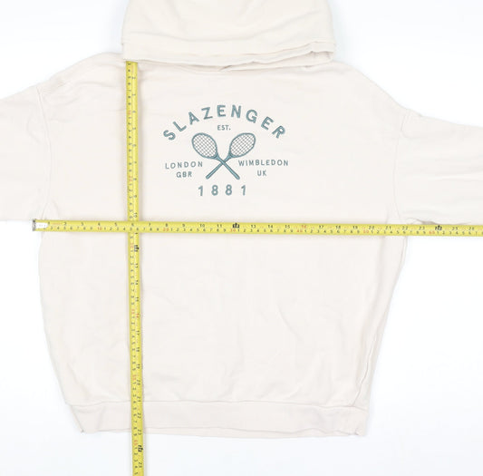 Womens UK Size 10 Slazenger Beige Pullover Hoodie