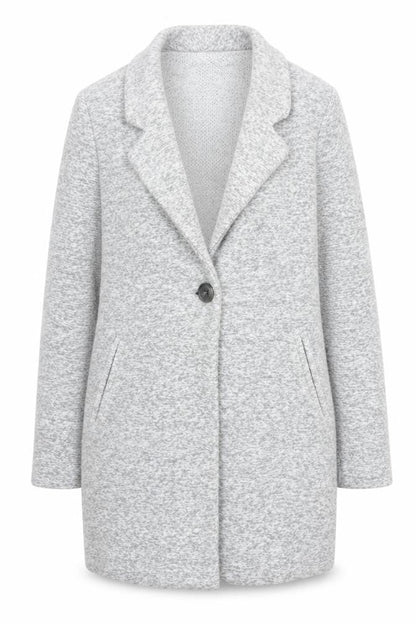 Next Women Grey Long Sleeve Collared Cardigan Size 10