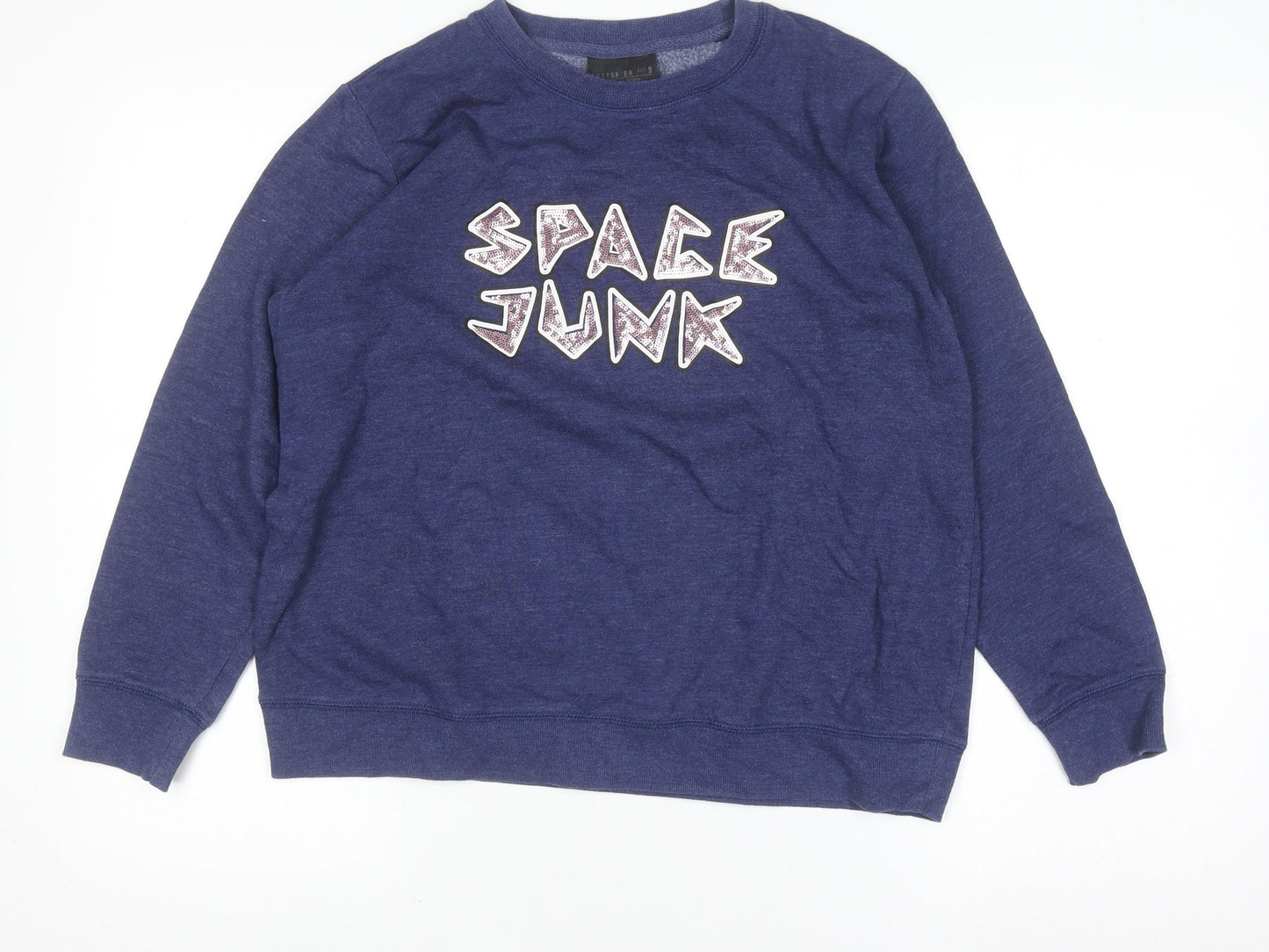 Womens UK Size M Cotton On Blue Pullover Sweatshirt