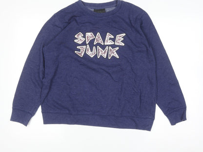 Womens UK Size M Cotton On Blue Pullover Sweatshirt