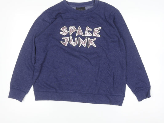Womens UK Size M Cotton On Blue Pullover Sweatshirt