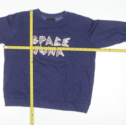 Womens UK Size M Cotton On Blue Pullover Sweatshirt