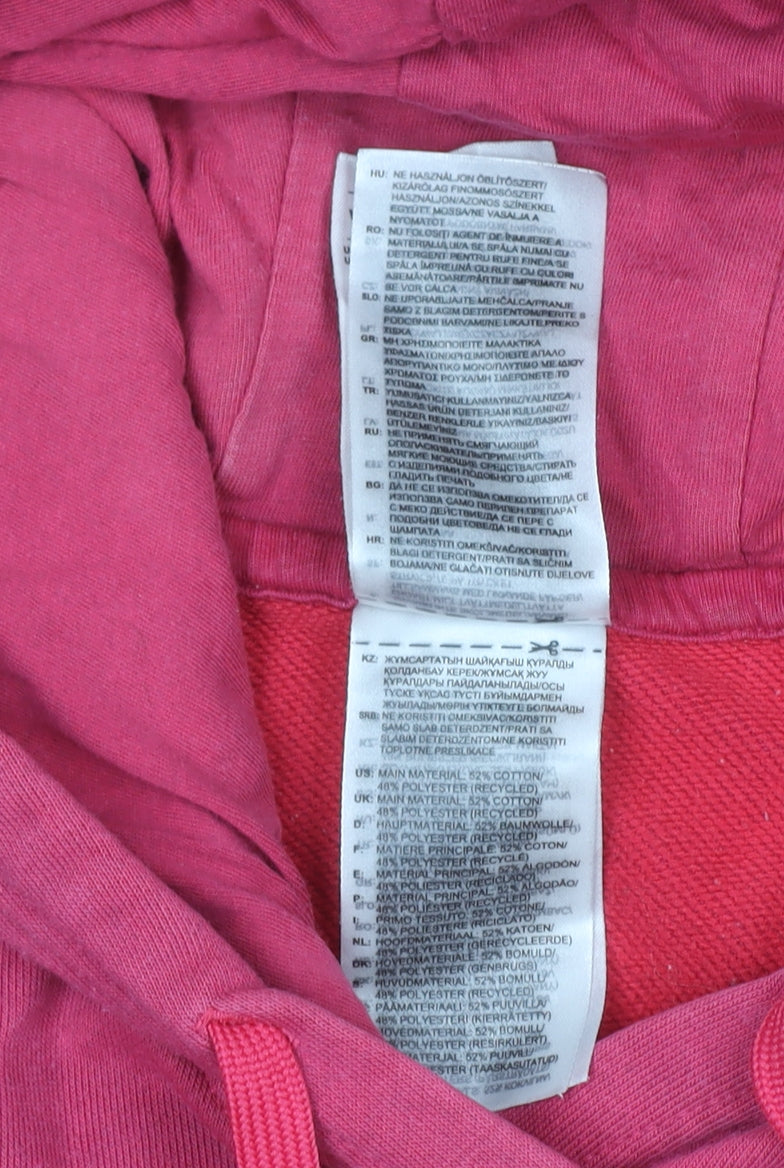 Womens UK Size L adidas Pink Pullover Hoodie