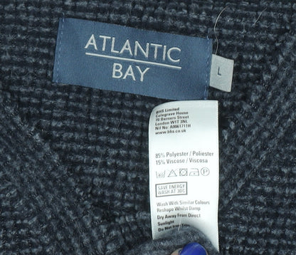 Mens UK Size L Atlantic Bay Blue Pullover Sweatshirt