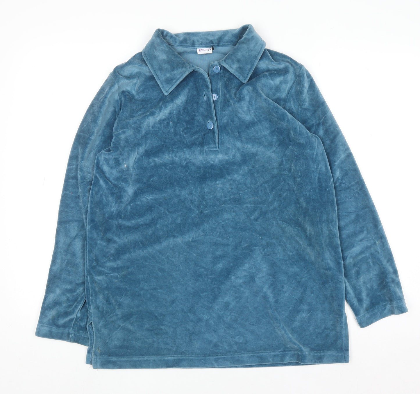 Womens UK Size S Damart Blue Henley Sweatshirt