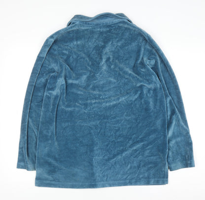 Womens UK Size S Damart Blue Henley Sweatshirt