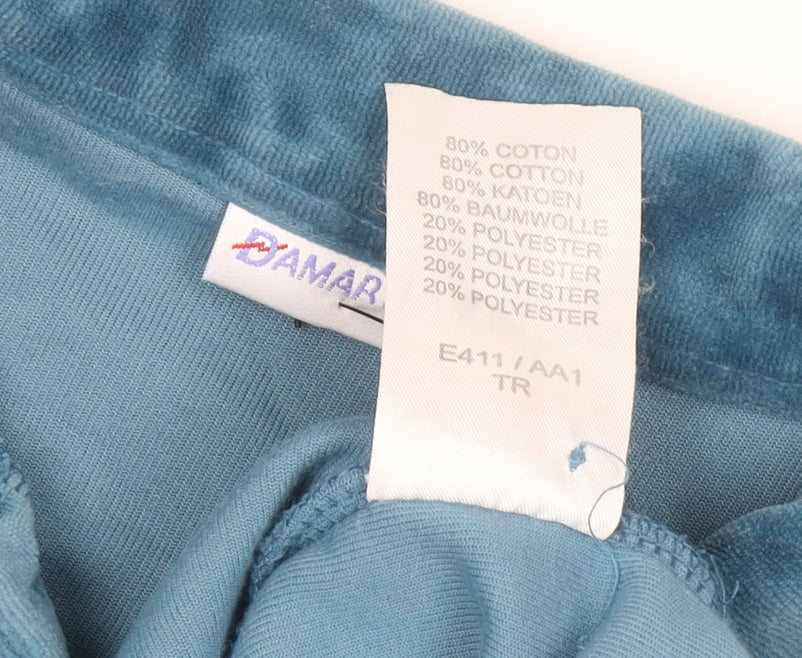 Womens UK Size S Damart Blue Henley Sweatshirt