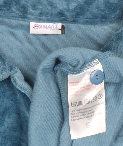 Womens UK Size S Damart Blue Henley Sweatshirt
