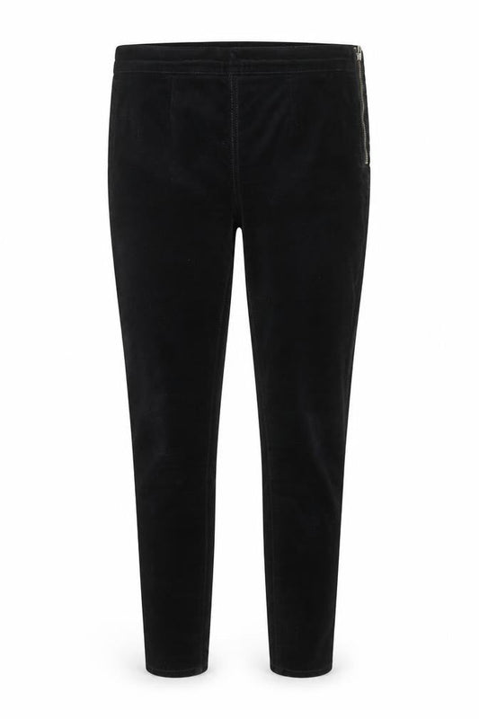 Gap Women Black Velvet Side Zip Skinny Leggings 25R