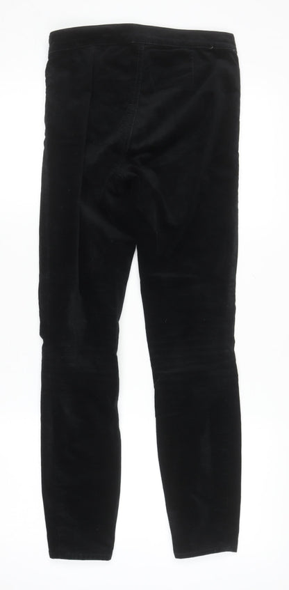 Gap Women Black Velvet Side Zip Skinny Leggings 25R