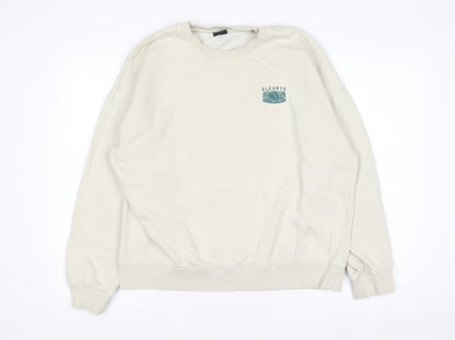 Mens UK Size L max Beige Pullover Sweatshirt