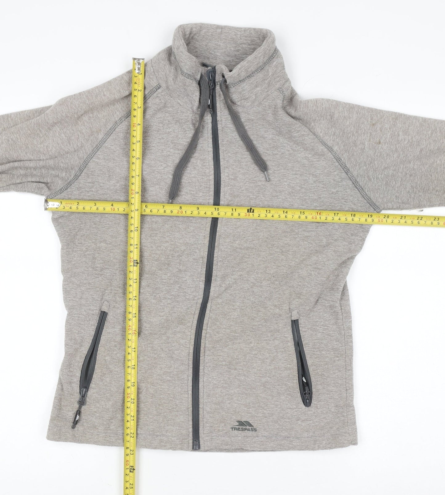 Womens UK Size 10 Trespass Grey Full Zip Hoodie