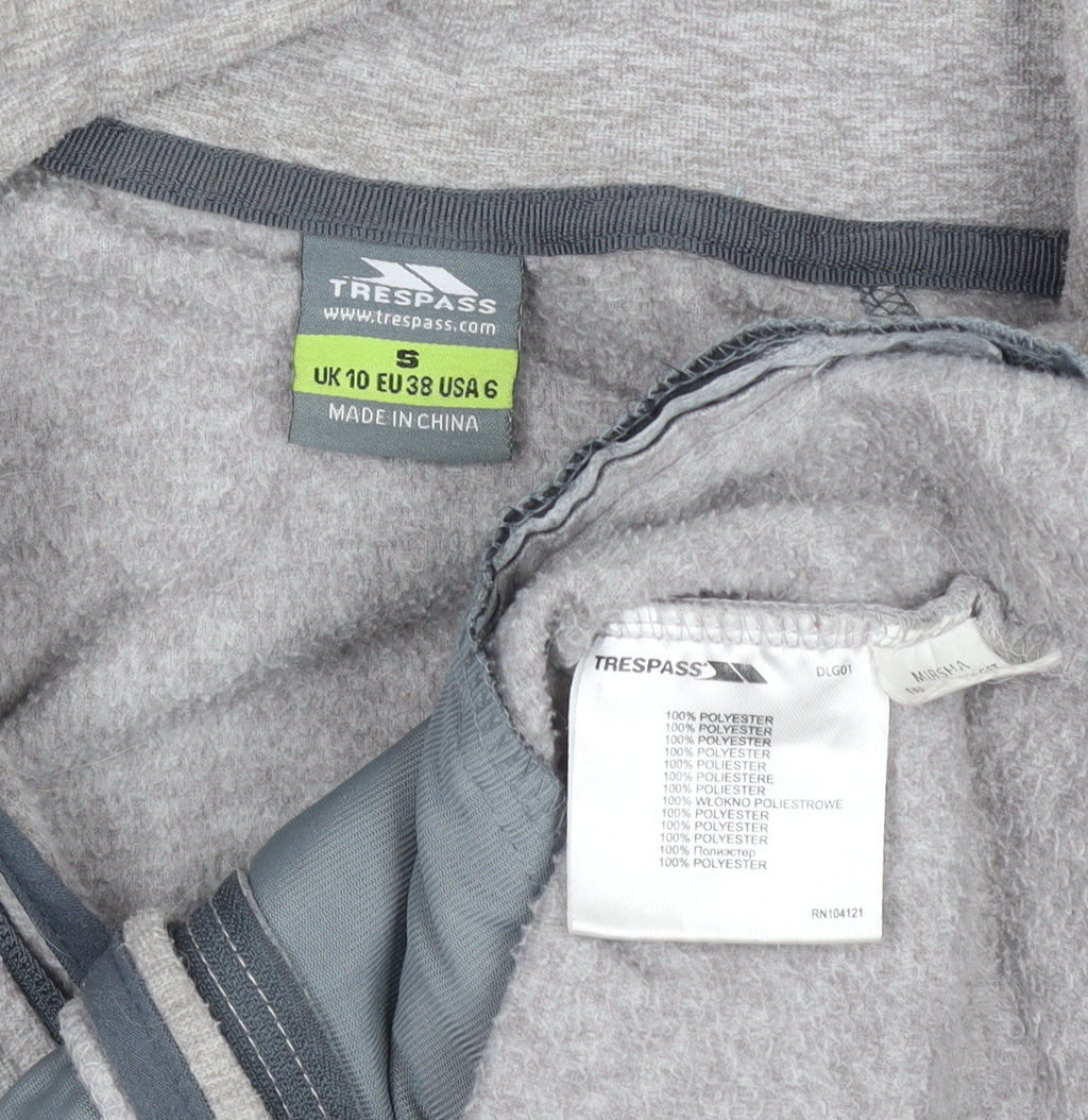 Womens UK Size 10 Trespass Grey Full Zip Hoodie