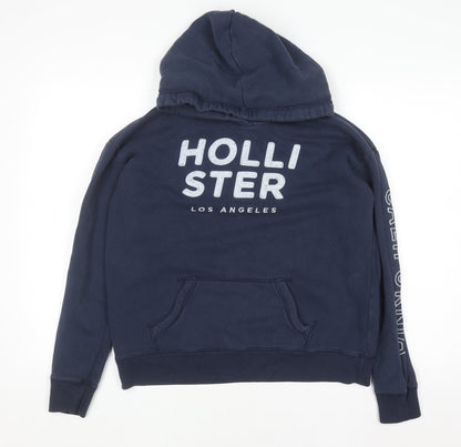 Mens UK Size M Hollister Blue Pullover Hoodie