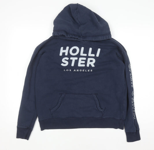 Mens UK Size M Hollister Blue Pullover Hoodie