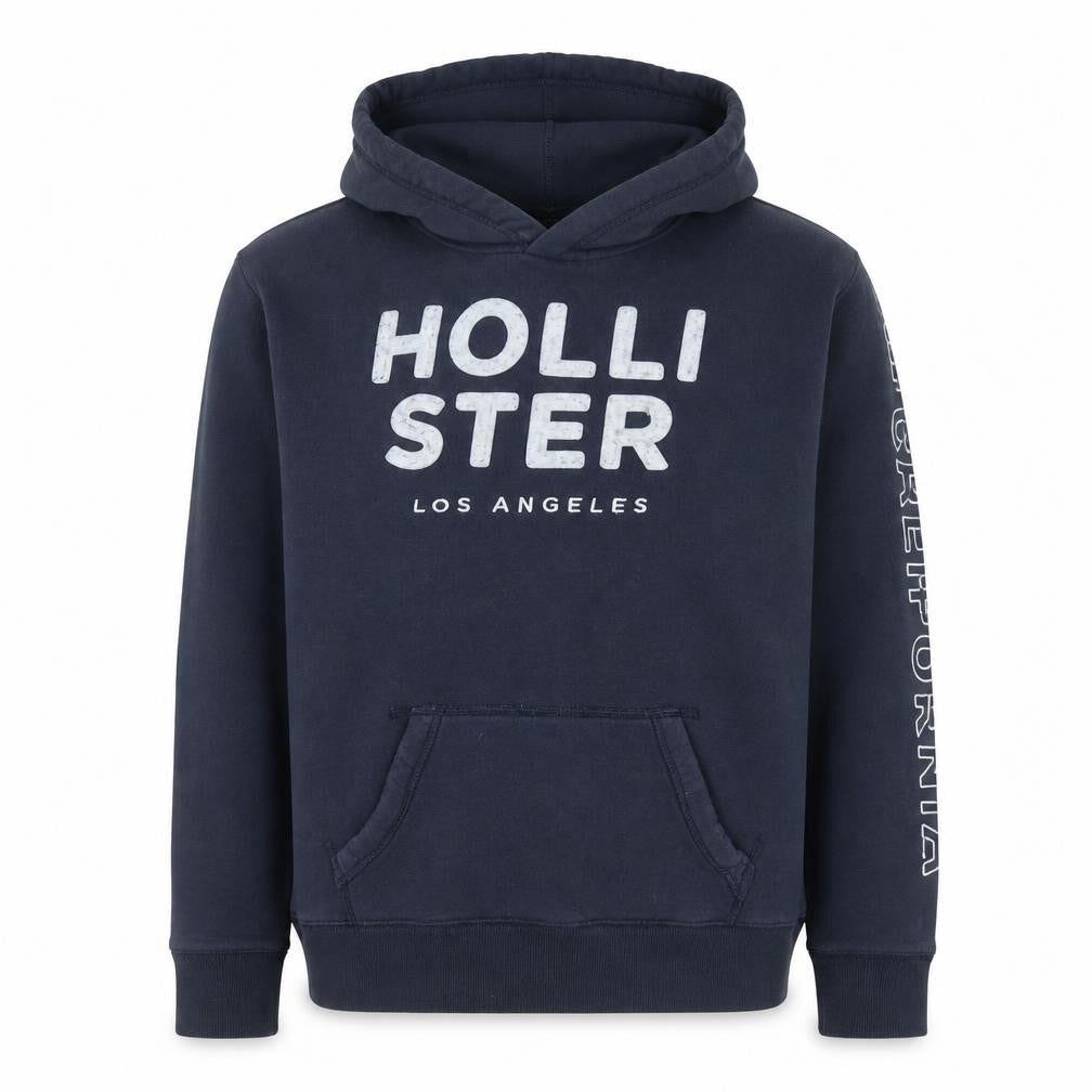 Mens UK Size M Hollister Blue Pullover Hoodie